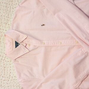 🩷 Ralph Lauren Pastel Pink Stripe Button Down Shirt